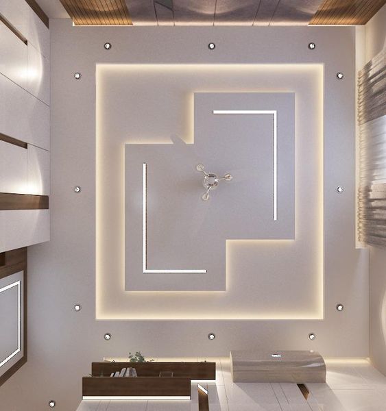 Stepped modular ceiling